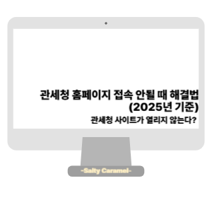관세청 홈페이지 접속