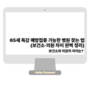65세 독감 예방접종