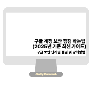 구글 계정 보안 점검