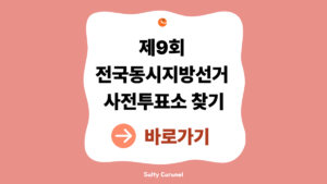 제9회전국동시지방선거 사전투표소 찾기|일정·준비물 총정리 1 제9회전국동시지방선거 사전투표소