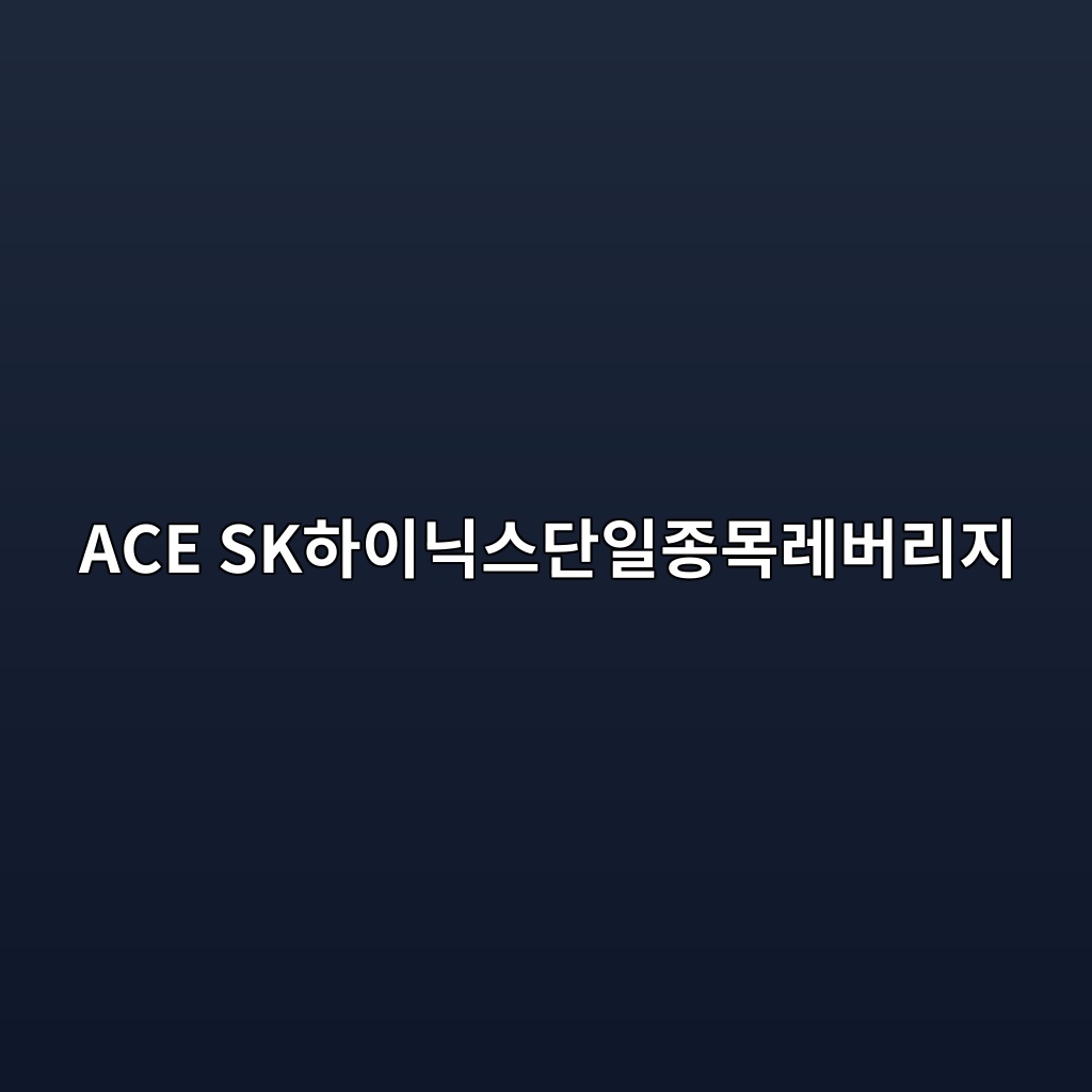ACE SK하이닉스단일종목레버리지