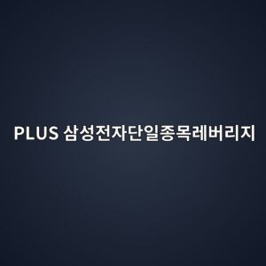 PLUS 삼성전자단일종목레버리지 ETF|한화 PLUS 상품정보·투자설명서 확인 2 PLUS 삼성전자단일종목레버리지