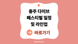 2026 충주다이브페스티벌 일정 안내 (라인업·초대가수·주차 총정리) 2 충주다이브페스티벌