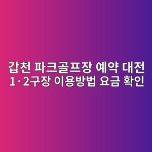 갑천 파크골프장