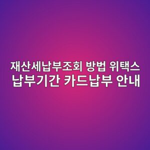 재산세납부조회