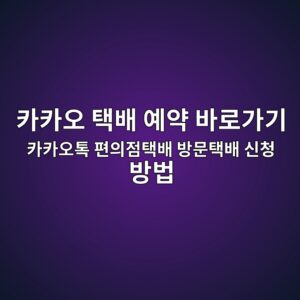 카카오 택배 예약 바로가기